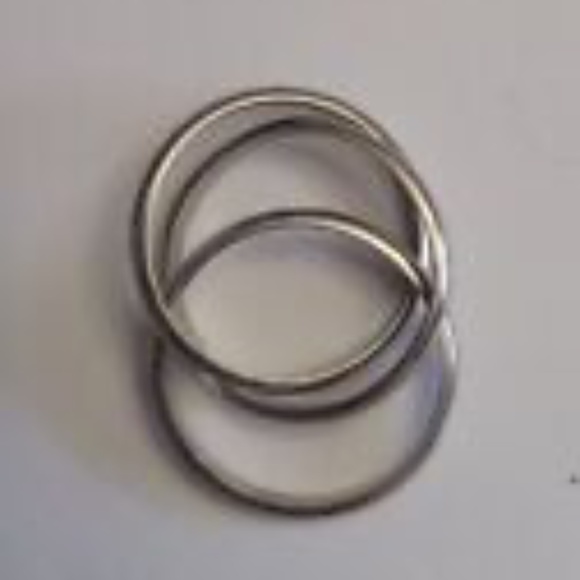 ESTATE 14KT White Gold 5.8 Grams Russian Wedding Ring Rolling Size 7 - Picture 4 of 7
